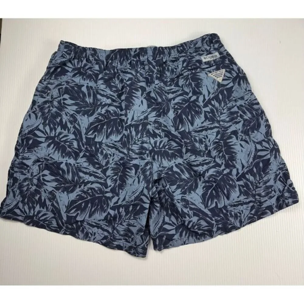 Columbia Men's‎ Tropical Leaf Print Swim Shorts Beach Summer Trunks XXL